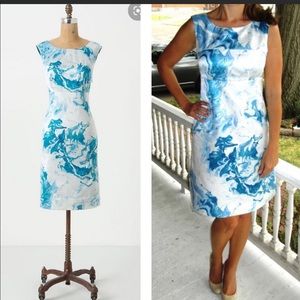 Maeve sleeveless watercolor ink blot print dress